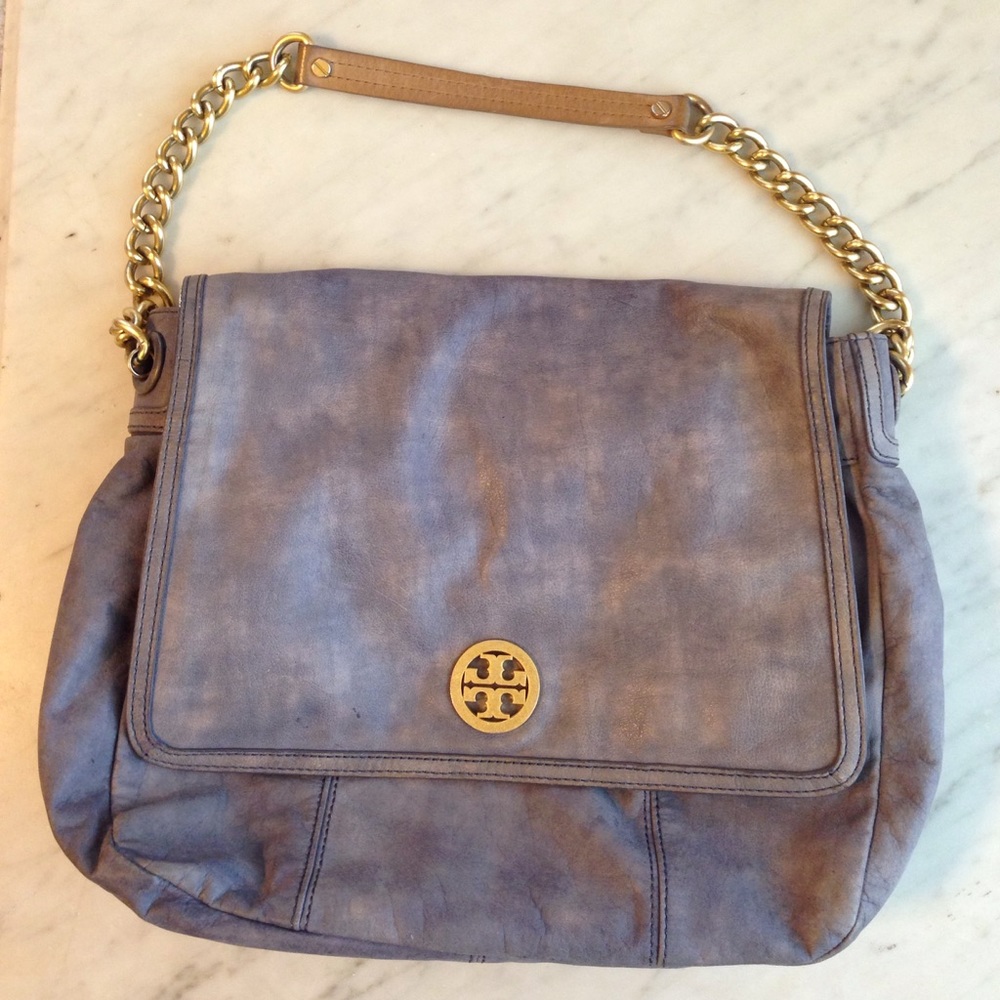 EUC Tory Burch Purse Chunky Gold Chain Strap